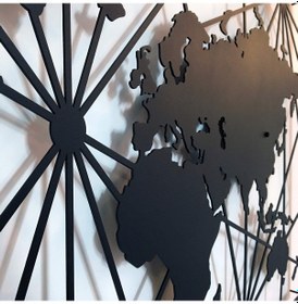 Resim Dekkor Dünya Haritası Pusula Metal Ev Ofis Duvar Süs Hediye Tablo 