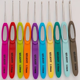 Resim 10 Parça Profesyonel Dereceli Dantel Tığ İşi Seti (1-3mm), Kaymaz Rahat Tutuş + Ergonomik Tasarım, Ev ve Seyahat İçin Taşınabilir El Yapımı Gereçler, Dayanıklı ve Korozyona Dirençli Başlangıç Seti 