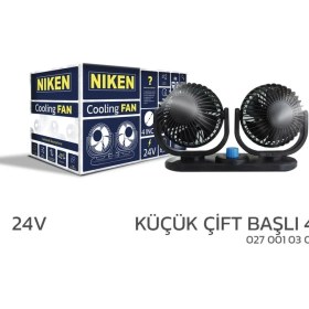 Resim Niken Araç içi vantilatör çift başlı küçük 24volt 4 inç NİKEN 