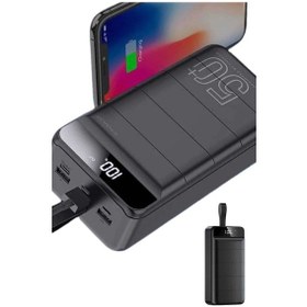 Resim Hızlı Taşınabilir 50.000 Mah Powerbank Led Ekran Android Ve Apple Uyumlu iOs Çok Renkli 