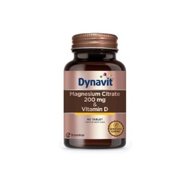 Resim Dynavit Magnesium Citrate 200 mg & Vitamin D 60 Tablet 