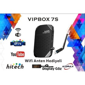 Resim Korax Hitech Vipbox 7S Hd Uydu Alıcısı Ip T V Tkgs Wifi Anten 