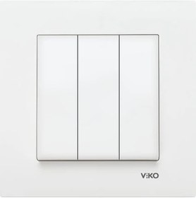 Resim Viko Kare Viko Karre Beyaz 3' Lü Anahtar Çerçeveli 12'l 