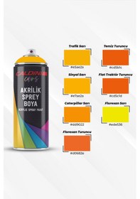Resim Caldini Caterpillar Sarı Akrilik Sprey Boya 400 Ml 