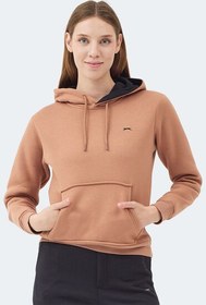 Resim Slazenger MISTY I Kadın Kapüşonlu Camel Sweatshirt 