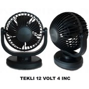 Resim beyaztuning Araç Içi Fan Oto Vantilatör 12 Volt Tek Başlı 4inç 