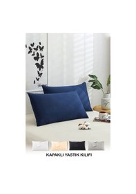 Resim Vionel Home Pamuklu 2'li Yastık Kılıfı 50 x 70 CM Düz Gece Mavisi 