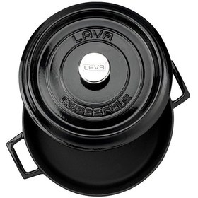 Resim Lava Döküm Çok Amaçlı Yayvan Tencere Çap Ø 28 Trendy Serisi - Siyah Siyah 