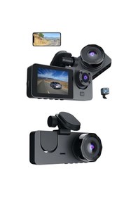 Resim 3 Kameralı 2 İnç 1080p Araç İçi Kamera Sürüş Kamerası Carplay - E 