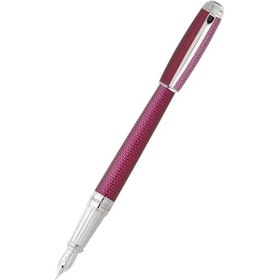 Resim S.t. Dupont Line D Diamond Guilloche Amethst Lacquer Dolma Kalem Pembe 