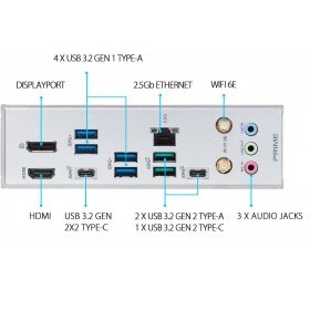 Resim ASUS PRIME Z790-A WIFI, 4xDDR5, 4x M.2, HDMI, DP, 2xType-C, Wi-Fi 6E, Bluetooth v5.2, 12-13.Nesil, LGA1700 Soket, Anakart ASUS PRIME Z790-A WIFI, 4xDDR5, 4x M.2, HDMI, DP, 2xType-C, Wi-Fi 6E, Bluetooth v5.2, 12-13.Nesil, L...