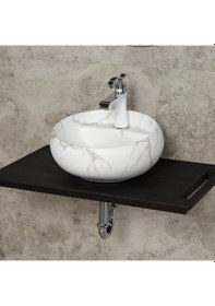 Resim Lena EH-4660M6 Tezgah Üstü Lavabo Beyaz Mermer 