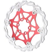 Resim Lemestar Alüminyum Çelik Hafif Dağıtıcı 180mm Kırmızı Dağ Bisikleti Fren Diski 6 Cıvata Tiple 