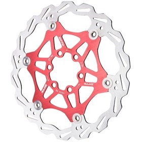 Resim Lemestar Alüminyum Çelik Hafif Dağıtıcı 180mm Kırmızı Dağ Bisikleti Fren Diski 6 Cıvata Tiple 