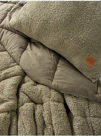 Resim Cotton Box Çift Kişilik Peluş Yorgan Seti Taş 195x215 Cm Taş 