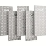 Resim 3 adet/5 adet/6 adet Kaymaz Tabanlı Biley Taşı Seti, Ekstra İnce/Kaba Plakalı Bıçak Bileyici, Mutfak Bıçakları, Keski, Jade Camı İçin Dayanıklı Bıçak Açacağı 200/400/600/800/1000/1200/2000 Tane 