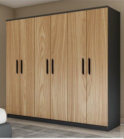 Resim Gm 087 Favorite 6 Kapılı Aynasız Sonomo - Antrasit Gri Gardırop 