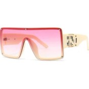 Resim Swico Remado Vintage Tarz Unisex Güneş Gözlüğü - Bej/pembe (Yurt Dışından) 