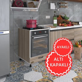 Resim Kenzlife ankastre modülü kabini radon crd fırın ocak dolabı kapaklı ayaklı 