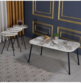 Resim Uslucan Alışveriş Zigon Sehpa Ve Orta Sehpa Set Metal Kr Efes Çok Renkli 