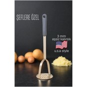 Resim MBB ETİCARET Patates Ezici 3 mm Kalınlık 304 Paslanmaz Çelik Havuç Muz Avokado Ezici 