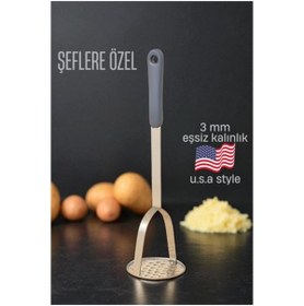 Resim MBB ETİCARET Patates Ezici 3 mm Kalınlık 304 Paslanmaz Çelik Havuç Muz Avokado Ezici 