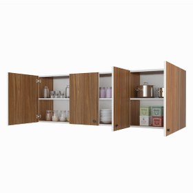 Resim Kenzlife hazır mutfak silvanus cvz 060*180*22 mutfak banyo dolabı kapaklı raflı 