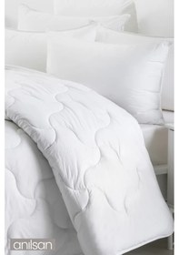 Resim 10'lu 4 Mevsim Mikrofiber Çift Kişilik Yorgan 195x215cm Beyaz 