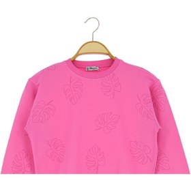Resim Atabay Kids ATABAY KİDS 155-01-25 KIZ BLUZ YAPRAK BASKILI 2 İP 4/8 YAŞ 