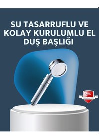 Resim Yüksek Basınçlı 3 Fonksiyonlu Duş Başlığı Çok Renkli 