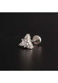 Resim 316 L Cerrahi Çelik Pırlanta Modeli Helix Tragus Dudak Kıkırdak Piercingi Altın 