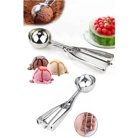 Resim Paslanmaz Çelik Sarımsak Ezici, Dondurma Kaşığı, Çırpıcı Ve Patates Ezici Gri 