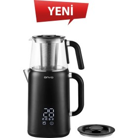 Resim Dijital Çay Makinesi, Siyah, Hızlı ve Kolay Kullanım, Modern Tasarım 