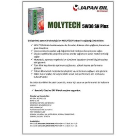 Resim Japan Oıl 10w60 Sn Molytech Green 5 L 