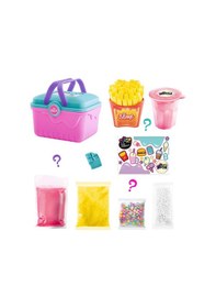 Resim Slime Dıy Market Sepeti Sürpriz Paket Atıştırmalıklar Pembe 