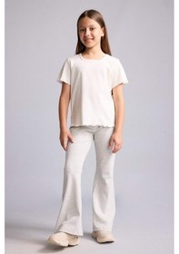 Resim Defacto Regular Fıt Ribana 2li Pijama Takımı Kız Çocuk H5513a826smer98 Ekru-er98 