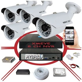 Resim 4' lü 5 MP 1940P Sensör 6 Megapiksel Sony Lens Metal Kasa IP Güvenlik Kamerası Seti_BS 748IP 