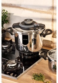 Resim Emsan Vera Düdüklü Tencere 4 L Siyah Gümüş - Siyah 