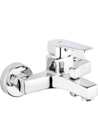 Resim Tema Kare L Lavabo Bataryalı Batarya Seti 61011 + 61012L + 61013L Krom 