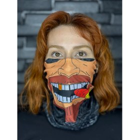 Resim Motobros Puro Içen Adam Desenli Baf Buff Bandana Boyunluk 