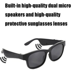 Resim Wholesale00 Binoral Akıllı Bluetooth Gözlük Kulaklık - Stereo Hoparlör, 10m Şanzıman 