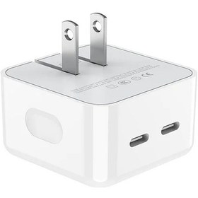 Resim Telefon Hızlı Şarj Cihazı Çift Pd 10 W Cep Telefonu Şarj Kafası Usb Duvar Şarj Us 40w ' Beyaz 