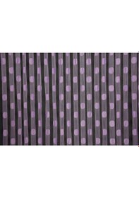 Resim Puanlı Model Lila Renk Hazır Ip Perde 300x280 Cm 