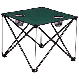 Resim Katlanır Kamp Masası 47 CM Kare Taşıma Çantalı Yeşil Renkli Yeşil 