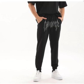 Resim Unisex Taş Detaylı Eşofman Altı - Siyah 001 