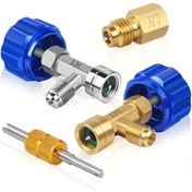 Resim Lumaworld Blue R1234yf Otomobil Klima Soğutucu Gazı Yüksek Ve Alçak Basınç Hızlı Bağlantı Adaptörü 