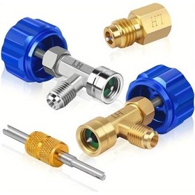 Resim Lumaworld Blue R1234yf Otomobil Klima Soğutucu Gazı Yüksek Ve Alçak Basınç Hızlı Bağlantı Adaptörü 