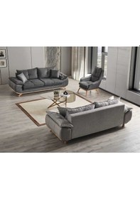 Resim Azir Koltuk Takımı & Bazalı Yataklı Koltuk Takımı 3 3 1 1 - Nubuk Bukle Kumaş 