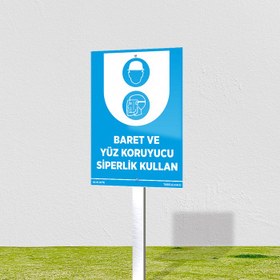 Resim Baret Ve Yüz Koruyucu Siperlik Kullan Levhası - 60x90 cm / Dekota 