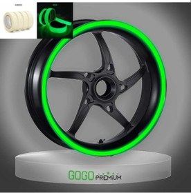 Resim Gece Yanan Doğal Renk Fosforlu 7cm X 7m Lüks 1 Set Jant Şeridi 